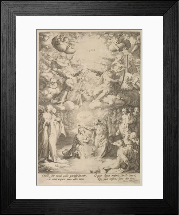 Framed Print : Baptism of Christ, ca. 1600. Creators: Cornelis Cornelisz van Haarlem, Jan Muller Framed Print : Baptism of Christ, ca. 1600. Creators: Cornelis Cornelisz van Haarlem, Jan Muller