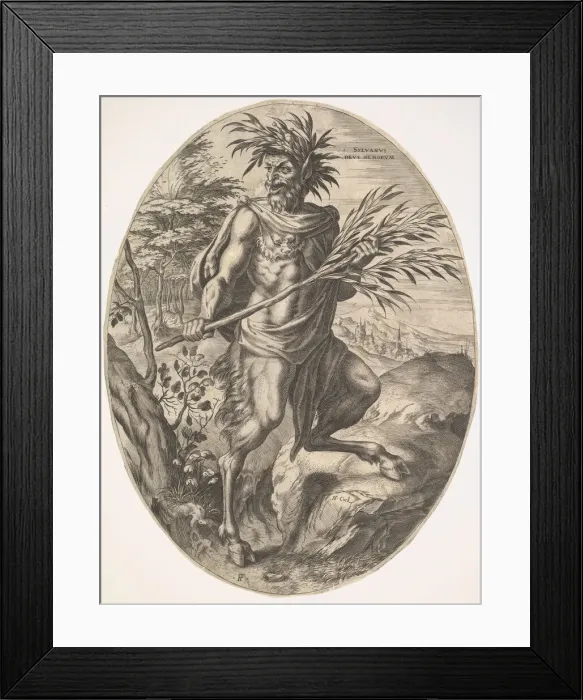 Framed Print : Sylvanus from The Rural Gods, 1565. Creator: Cornelis Cort Framed Print : Sylvanus from The Rural Gods, 1565. Creator: Cornelis Cort