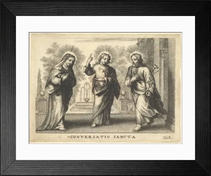Framed Print : Conversatio sancta. Creator: Cornelis Galle I Framed Print : Conversatio sancta. Creator: Cornelis Galle I