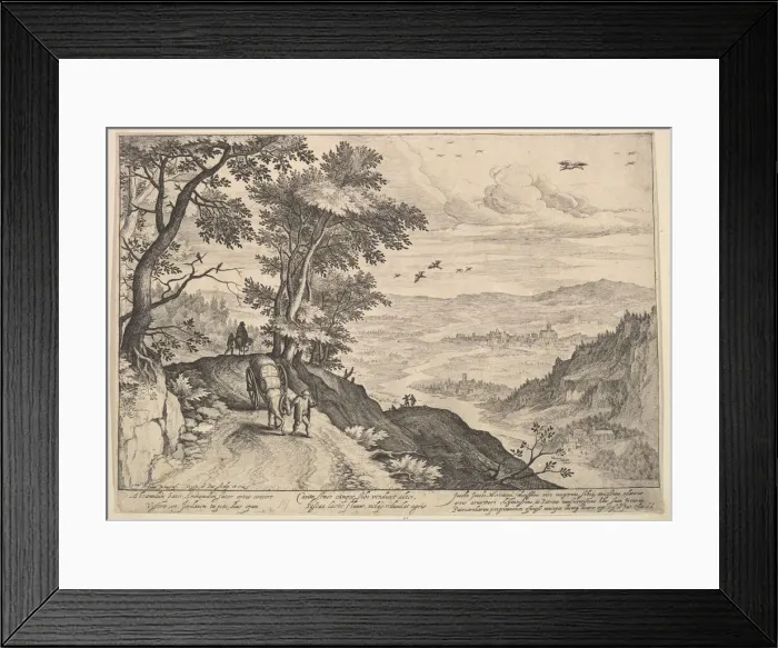 Framed Print : Path over a Valley. Creator: Crispijn de Passe I Framed Print : Path over a Valley. Creator: Crispijn de Passe I