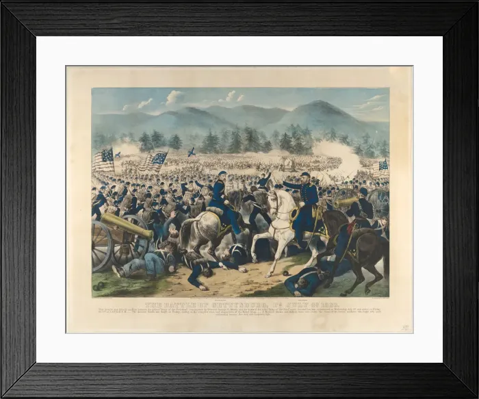 Framed Print : The Battle of Gettysburg, Pa. July 3rd, 1863, 1863. Creator: Currier and Ives Framed Print : The Battle of Gettysburg, Pa. July 3rd, 1863, 1863. Creator: Currier and Ives