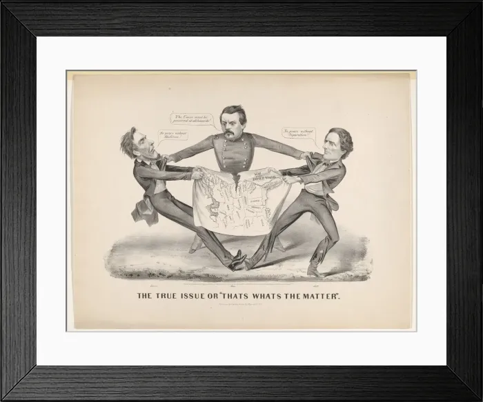 Framed Print : The True Issue or Thats Whats the Matter, 1864. Creator: Currier and Ives Framed Print : The True Issue or Thats Whats the Matter, 1864. Creator: Currier and Ives