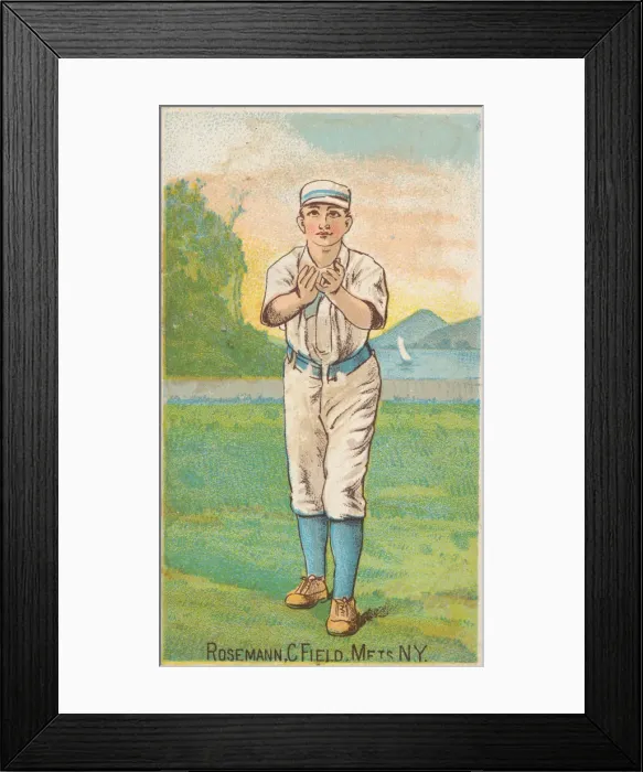 Framed Print : Rosemann, Center Field, Mets, New York, from the Gold Coin series (N284 Framed Print : Rosemann, Center Field, Mets, New York, from the Gold Coin series (N284