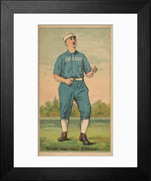 Framed Print : Ryan, Right Field, Chicago, from the Gold Coin series (N284 Framed Print : Ryan, Right Field, Chicago, from the Gold Coin series (N284