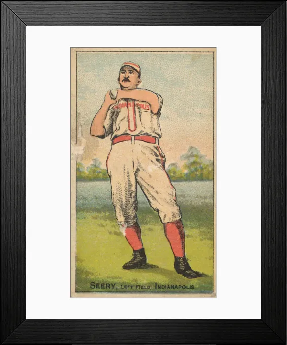 Framed Print : Seery, Left Field, Indianapolis, from the Gold Coin series (N284 Framed Print : Seery, Left Field, Indianapolis, from the Gold Coin series (N284