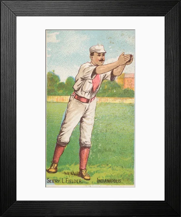 Framed Print : Seery, Left Field, Indianapolis, from the Gold Coin series (N284 Framed Print : Seery, Left Field, Indianapolis, from the Gold Coin series (N284