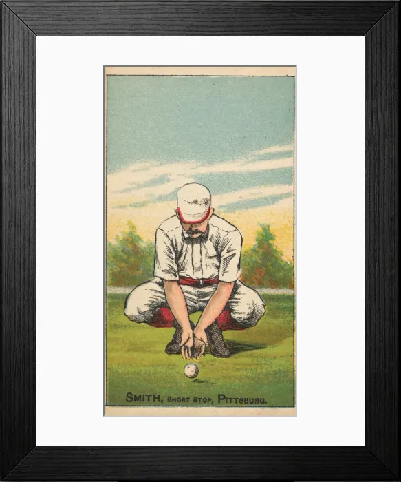 Framed Print : Smith, Shortstop, Pittsburgh, from the Gold Coin series (N284 Framed Print : Smith, Shortstop, Pittsburgh, from the Gold Coin series (N284