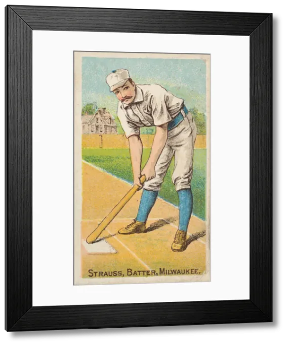 Framed Print : Strauss, Batter, Milwaukee, from the Gold Coin series (N284 Framed Print : Strauss, Batter, Milwaukee, from the Gold Coin series (N284