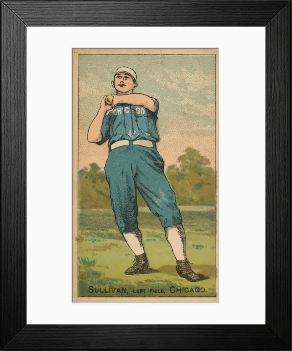 Framed Print : Sullivan, Left Field, Chicago, from the Gold Coin series (N284 Framed Print : Sullivan, Left Field, Chicago, from the Gold Coin series (N284