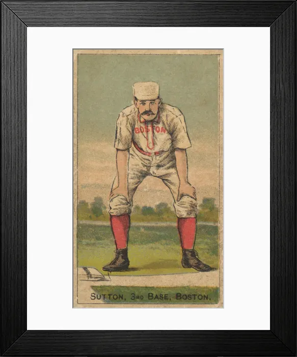 Framed Print : Sutton, 3rd Base, Boston, from the Gold Coin series (N284) for Gold Coin Chewing Tobacco Framed Print : Sutton, 3rd Base, Boston, from the Gold Coin series (N284) for Gold Coin Chewing Tobacco