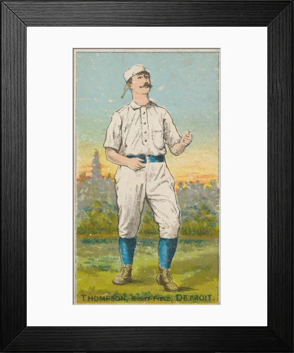 Framed Print : Thompson, Right Field, Detroit, from the Gold Coin series (N284 Framed Print : Thompson, Right Field, Detroit, from the Gold Coin series (N284