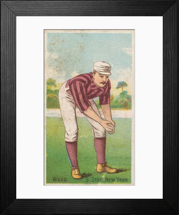 Framed Print : Ward, Shortstop, New York, from the Gold Coin'Tobacco Issue, 1887 Framed Print : Ward, Shortstop, New York, from the Gold Coin'Tobacco Issue, 1887