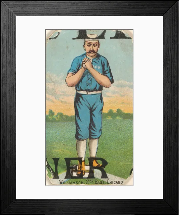 Framed Print : Williamson, 2nd Base, Chicago, from the Gold Coin'Tobacco Issue, 1887 Framed Print : Williamson, 2nd Base, Chicago, from the Gold Coin'Tobacco Issue, 1887