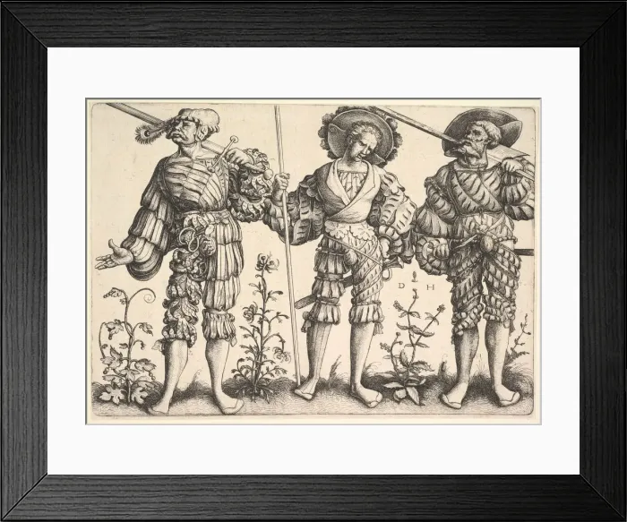 Framed Print : Three German Soldiers. n. d. Creator: Daniel Hopfer Framed Print : Three German Soldiers. n. d. Creator: Daniel Hopfer