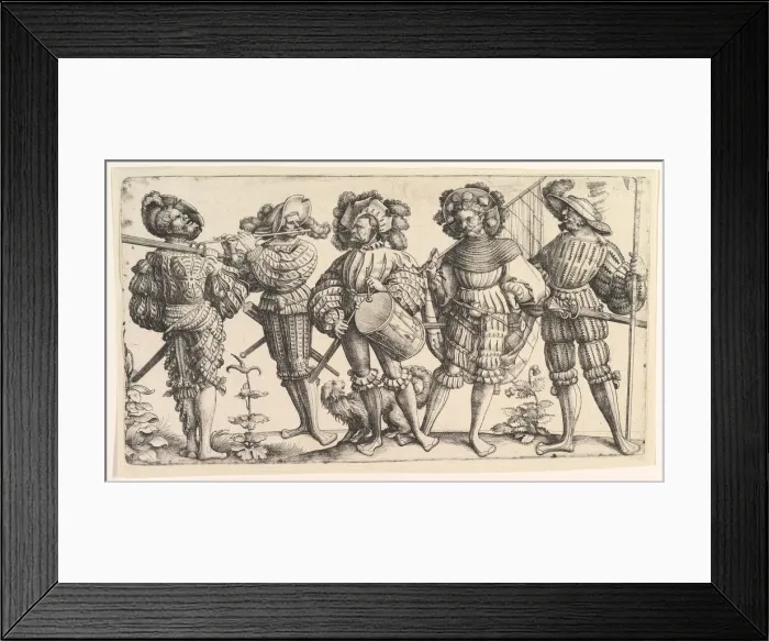 Framed Print : Five German Soldiers. n. d. Creator: Daniel Hopfer Framed Print : Five German Soldiers. n. d. Creator: Daniel Hopfer