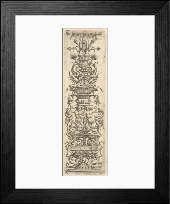 Framed Print : Candelabra grotesque, ca. 1485-1536. Creator: Daniel Hopfer Framed Print : Candelabra grotesque, ca. 1485-1536. Creator: Daniel Hopfer