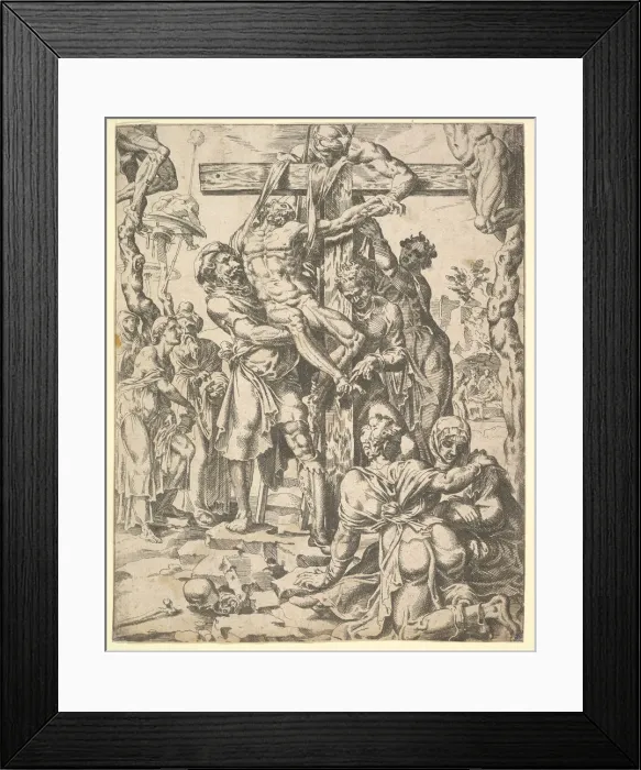Framed Print : The Descent from the Cross, from The Fall and Salvation of Mankind through the Life Framed Print : The Descent from the Cross, from The Fall and Salvation of Mankind through the Life
