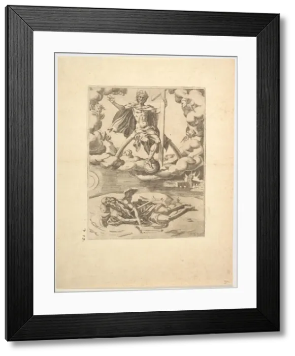 Framed Print : The Triumph of Divinity or Eternity from The Triumphs of Petrarch, ca. 1548-49
