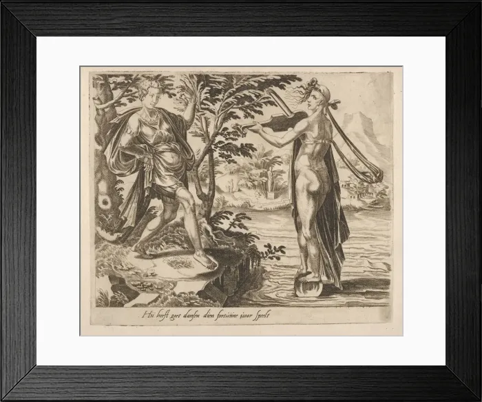 Framed Print : The One to Whom Fortune Is Playing Will Dance Merrily from Six Sayings about Fortune, ca Framed Print : The One to Whom Fortune Is Playing Will Dance Merrily from Six Sayings about Fortune, ca