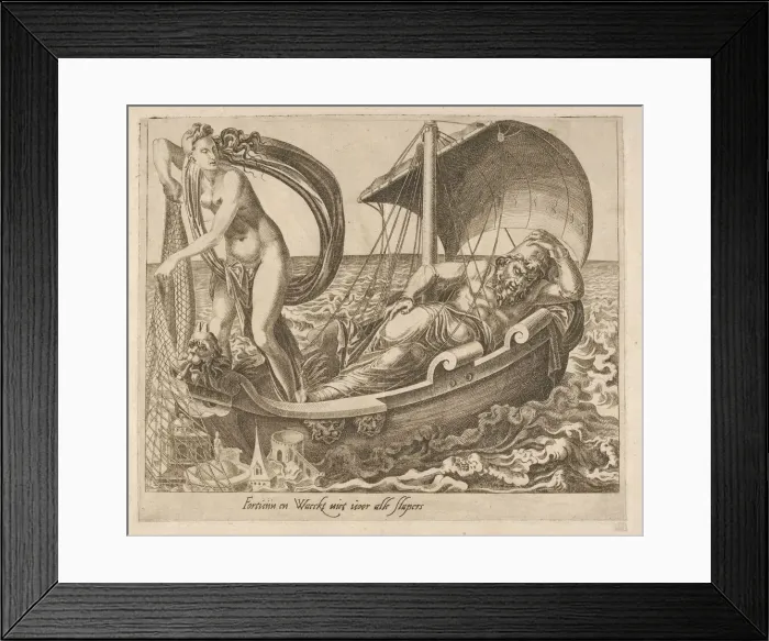 Framed Print : Fortune Does Not Watch over All Sleepers from Six Sayings about Fortune, ca. 1560 Framed Print : Fortune Does Not Watch over All Sleepers from Six Sayings about Fortune, ca. 1560