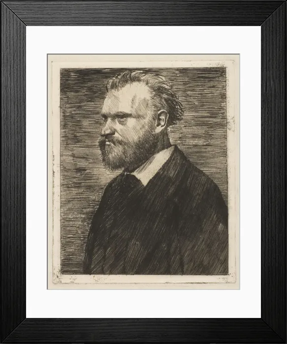 Framed Print : Edouard Manet, Bust-Length Portrait, 1864-65. Creator: Edgar Degas Framed Print : Edouard Manet, Bust-Length Portrait, 1864-65. Creator: Edgar Degas