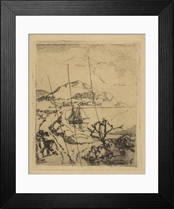 Framed Print : Greek Landscape, 1856. Creator: Edgar Degas Framed Print : Greek Landscape, 1856. Creator: Edgar Degas