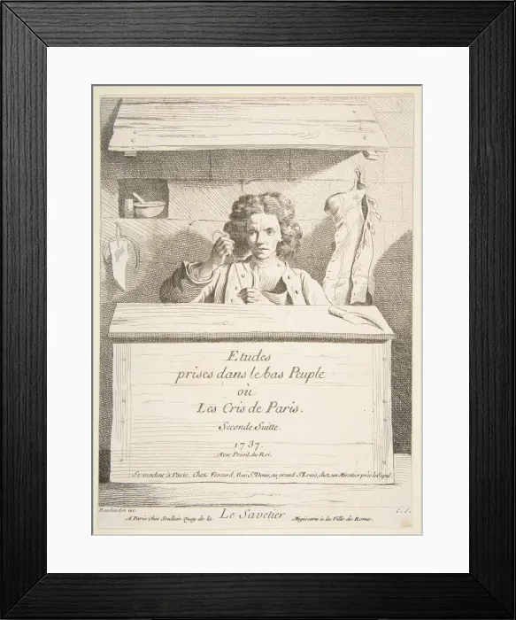 Framed Print : The Cobbler, 1737. Creator: Caylus, Anne-Claude-Philippe de Framed Print : The Cobbler, 1737. Creator: Caylus, Anne-Claude-Philippe de