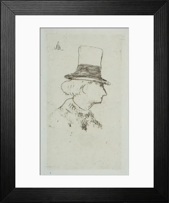 Framed Print : Portrait of Charles Baudelaire in Profile, 1862-67. Creator: Edouard Manet Framed Print : Portrait of Charles Baudelaire in Profile, 1862-67. Creator: Edouard Manet