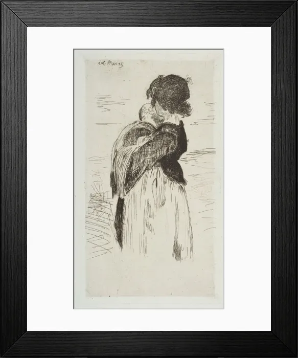 Framed Print : The Little Girl, 1861-62. Creator: Edouard Manet Framed Print : The Little Girl, 1861-62. Creator: Edouard Manet