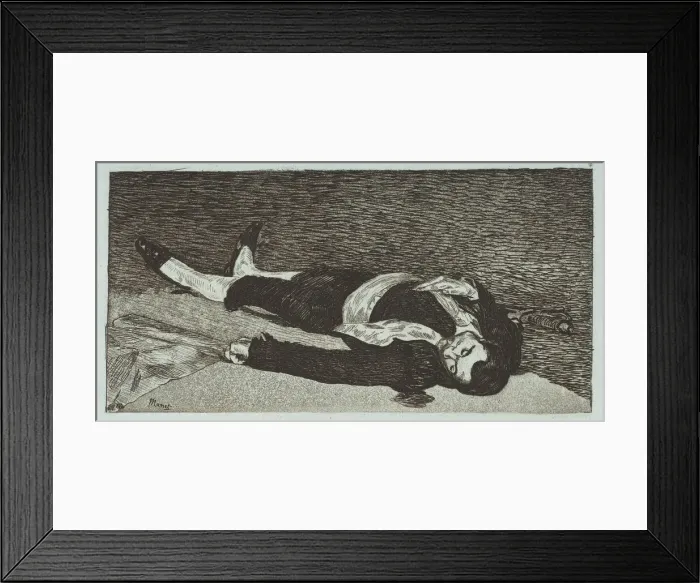 Framed Print : Dead Toreador, 1867-68. Creator: Edouard Manet Framed Print : Dead Toreador, 1867-68. Creator: Edouard Manet