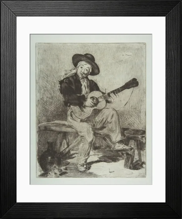 Framed Print : The Spanish Singer (Le Guitarrero), 1861-62. Creator: Edouard Manet Framed Print : The Spanish Singer (Le Guitarrero), 1861-62. Creator: Edouard Manet
