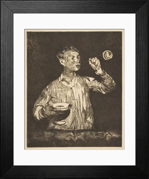 Framed Print : Boy with Soap Bubbles, 1867-69. Creator: Edouard Manet Framed Print : Boy with Soap Bubbles, 1867-69. Creator: Edouard Manet