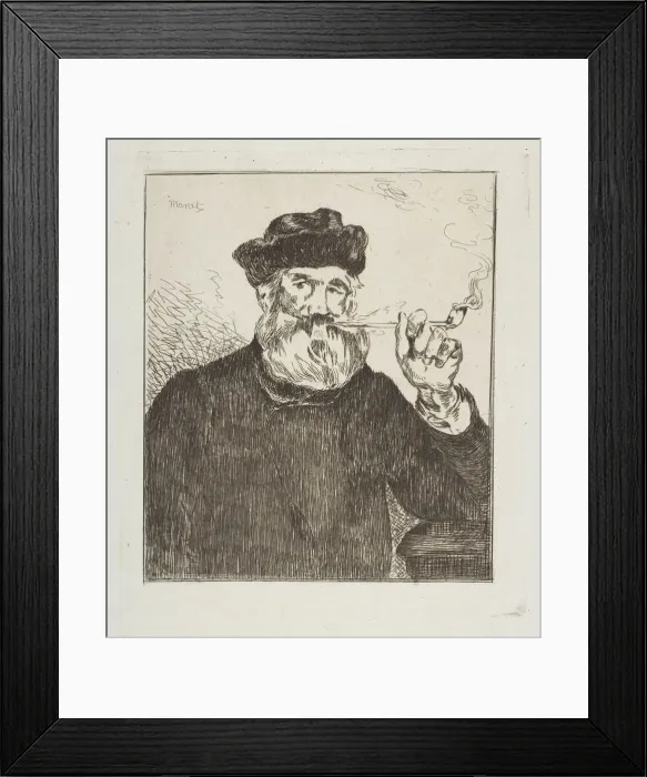 Framed Print : The Smoker (Le Fumeur), 1866-67. Creator: Edouard Manet Framed Print : The Smoker (Le Fumeur), 1866-67. Creator: Edouard Manet