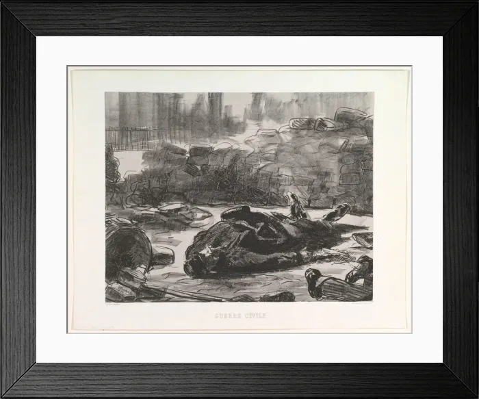 Framed Print : Civil War (Guerre Civile), 1871-73, published 1874. Creator: Edouard Manet Framed Print : Civil War (Guerre Civile), 1871-73, published 1874. Creator: Edouard Manet