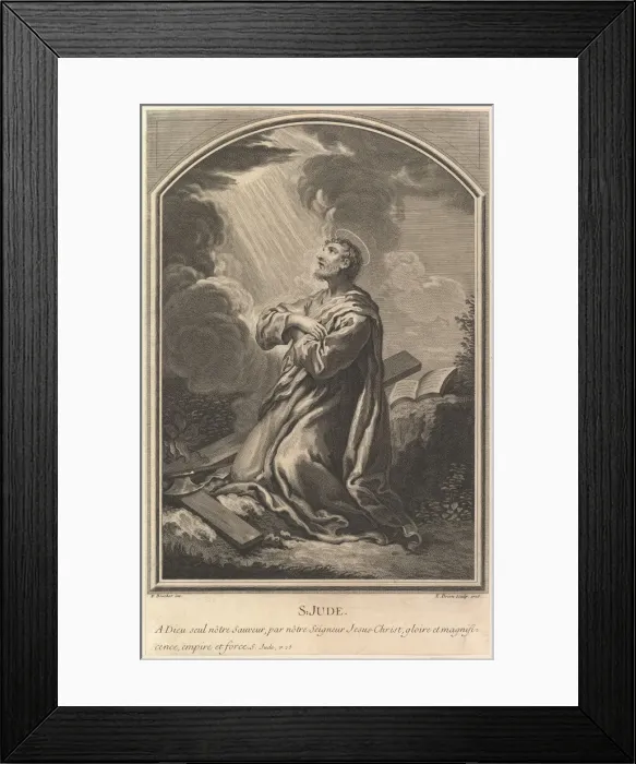 Framed Print : Saint Jude, 1726. Creator: Etienne Brion Framed Print : Saint Jude, 1726. Creator: Etienne Brion
