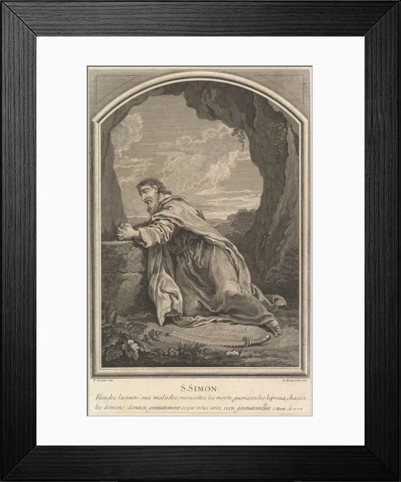 Framed Print : Saint Simon, 1726. Creator: Etienne Brion Framed Print : Saint Simon, 1726. Creator: Etienne Brion