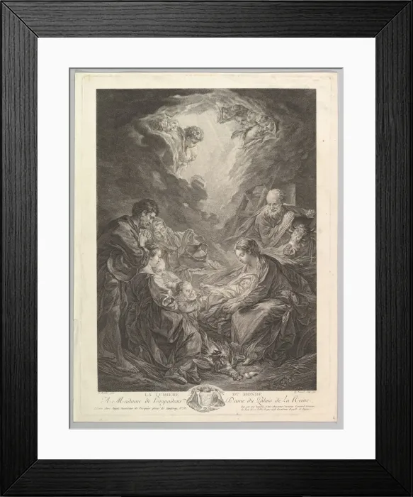 Framed Print : The Light Of The World, 1761. Creator: Etienne Fessard Framed Print : The Light Of The World, 1761. Creator: Etienne Fessard
