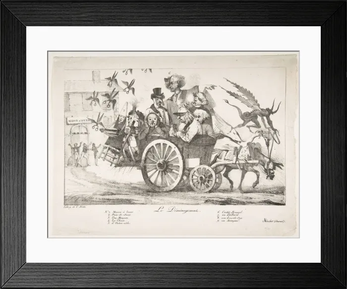 Framed Print : The Board of Censors Moves Out, 1822. Creator: Eugene Delacroix Framed Print : The Board of Censors Moves Out, 1822. Creator: Eugene Delacroix