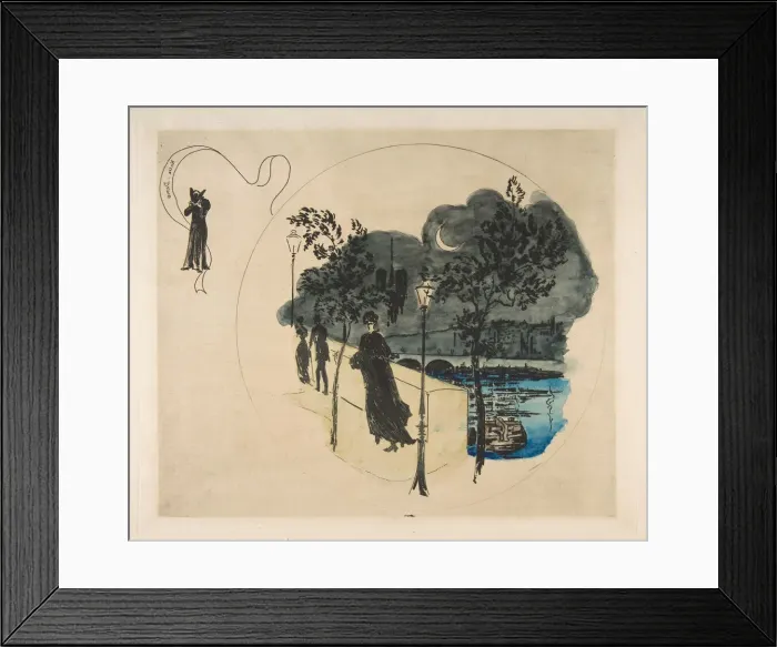 Framed Print : Decoration for a Plate: Notre Dame, 1870. Creator: Felix Bracquemond Framed Print : Decoration for a Plate: Notre Dame, 1870. Creator: Felix Bracquemond