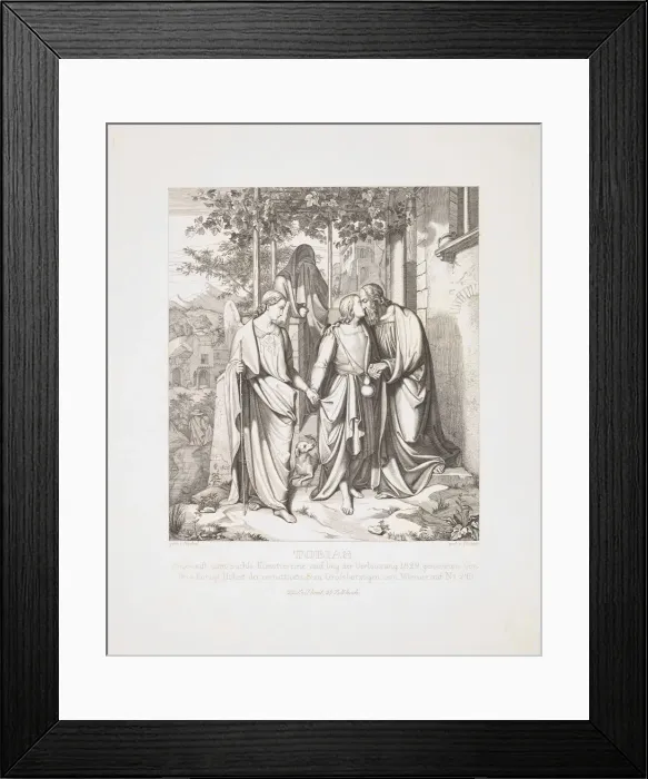Framed Print : Tobias Takes Leave of his Father, 1829. Creator: Ferdinand Anton Kruger Framed Print : Tobias Takes Leave of his Father, 1829. Creator: Ferdinand Anton Kruger