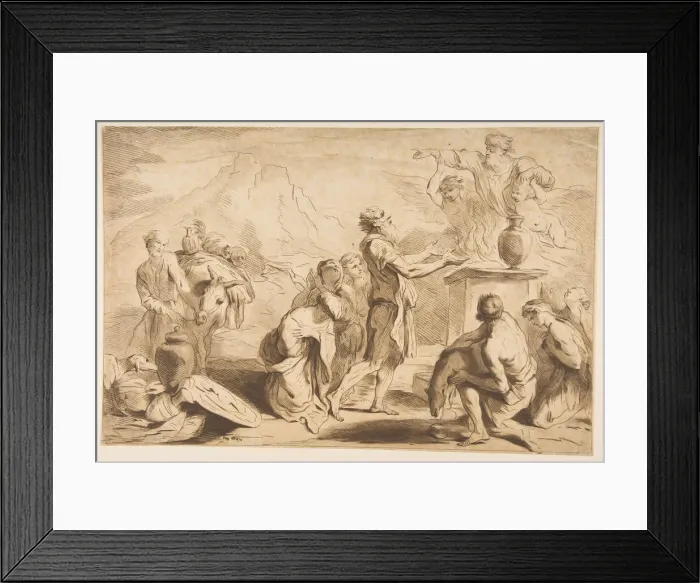 Framed Print : The Sacrifice of Noah, 1765. Creator: Francesco Bartolozzi Framed Print : The Sacrifice of Noah, 1765. Creator: Francesco Bartolozzi