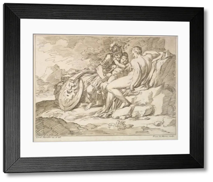 Framed Print : Venus, Mars, and Cupid, 1725-80. Creator: Francesco Lamarra Framed Print : Venus, Mars, and Cupid, 1725-80. Creator: Francesco Lamarra