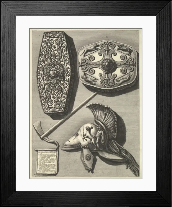 Framed Print : Parti in grande restaurati de Trofei de Ottaviano Augusto (Restored detail of the Tro Framed Print : Parti in grande restaurati de Trofei de Ottaviano Augusto (Restored detail of the Tro