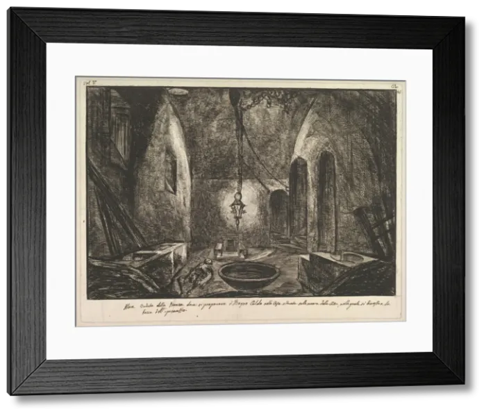 Framed Print : View of Pompeii (Altra veduta della Stanza dove si preparava il Bogno Caldo... ).n.d Framed Print : View of Pompeii (Altra veduta della Stanza dove si preparava il Bogno Caldo... ).n.d