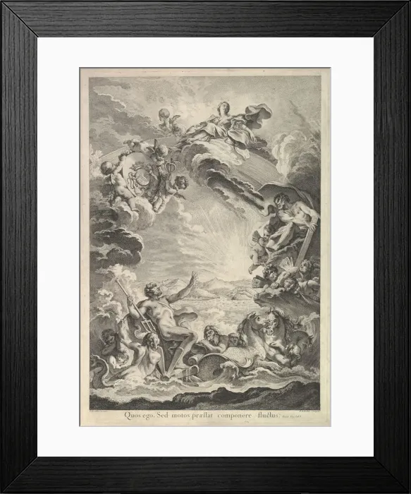 Framed Print : Neptune apaisant la tempete (Neptune Calming the Storm), 18th century Framed Print : Neptune apaisant la tempete (Neptune Calming the Storm), 18th century