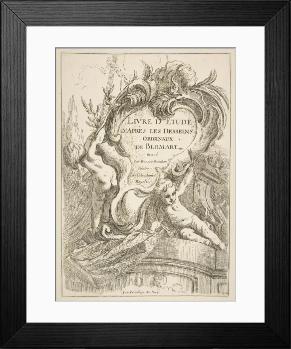 Framed Print : Title Page, 1753. Creator: Francois Boucher Framed Print : Title Page, 1753. Creator: Francois Boucher