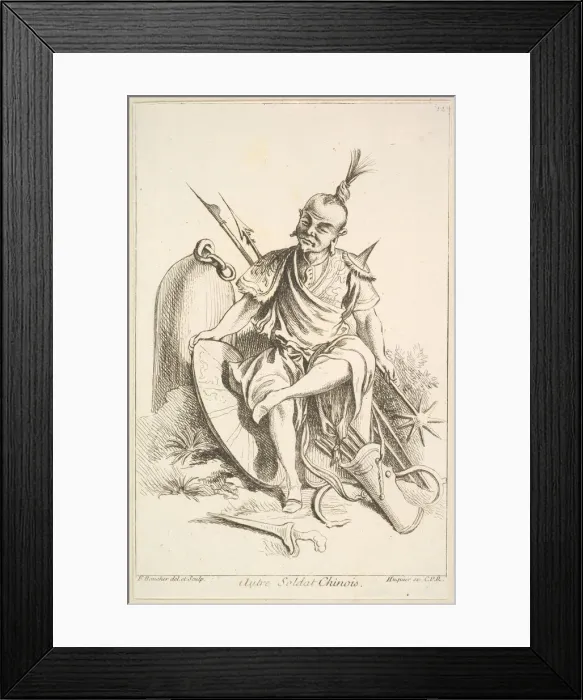 Framed Print : Other Chinese Soldier, 1738-45. Creator: Francois Boucher