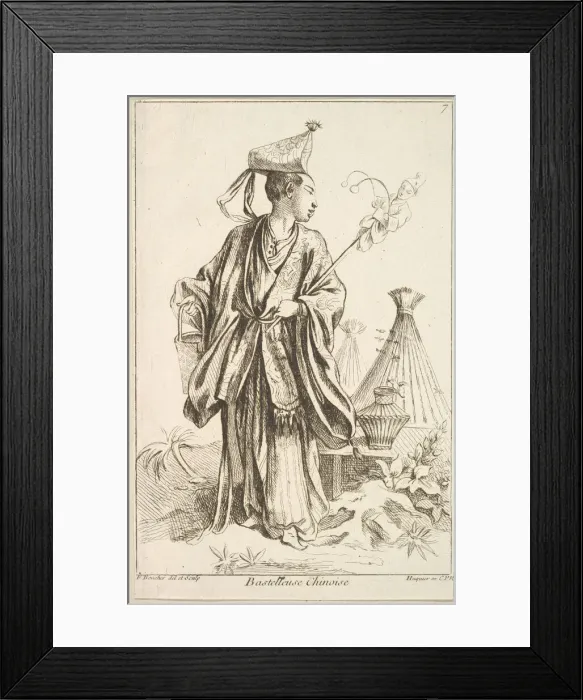 Framed Print : Chinese Performer, 1738-45. Creator: Francois Boucher Framed Print : Chinese Performer, 1738-45. Creator: Francois Boucher