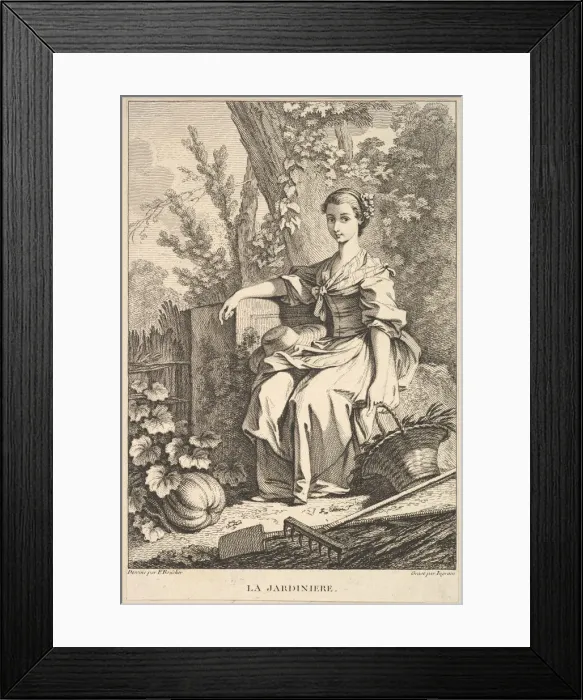 Framed Print : The Gardener, 1741-63. Creator: Francois Boucher Framed Print : The Gardener, 1741-63. Creator: Francois Boucher