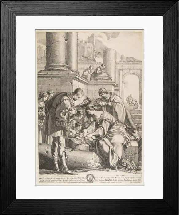 Framed Print : Adoration. n. d. Creator: Francois Chauveau Framed Print : Adoration. n. d. Creator: Francois Chauveau